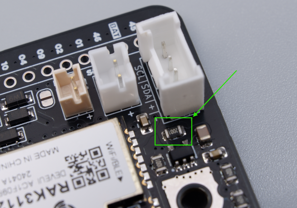 Charge-set resistor R2 on the PROG pin of the TP4054 charger on the Cubicore Devboard