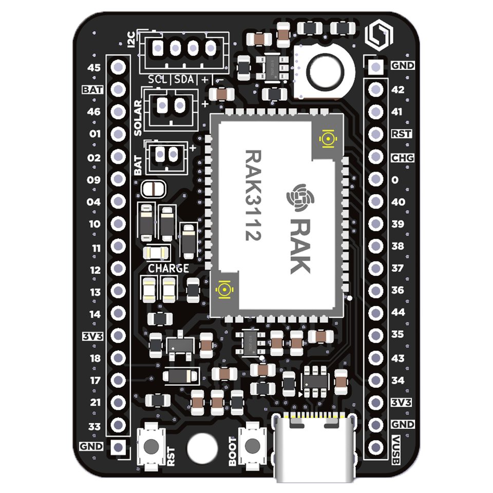Cubicore Devboard top view showing headers, module, connectors, and buttons